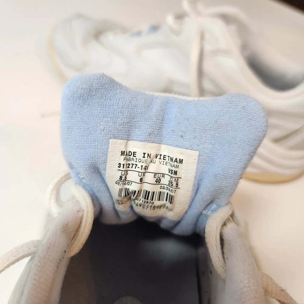 Nike Air Womens Training Shoes White Blue Vintage 2007 Y2K Sneakers 8.5 - Picture 7 of 11